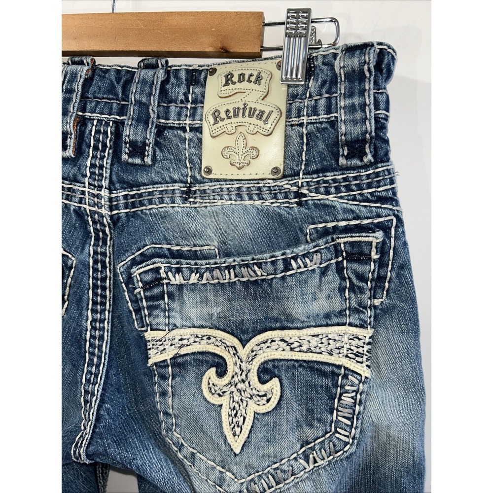 Mens Rock Revival Jeans Floyd Boot Jeans Size 28 28x30